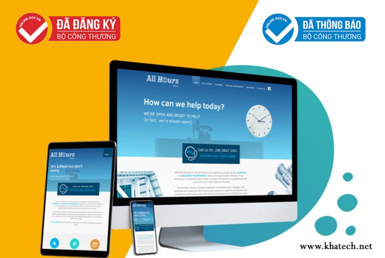 đăng ký web với bộ công thương